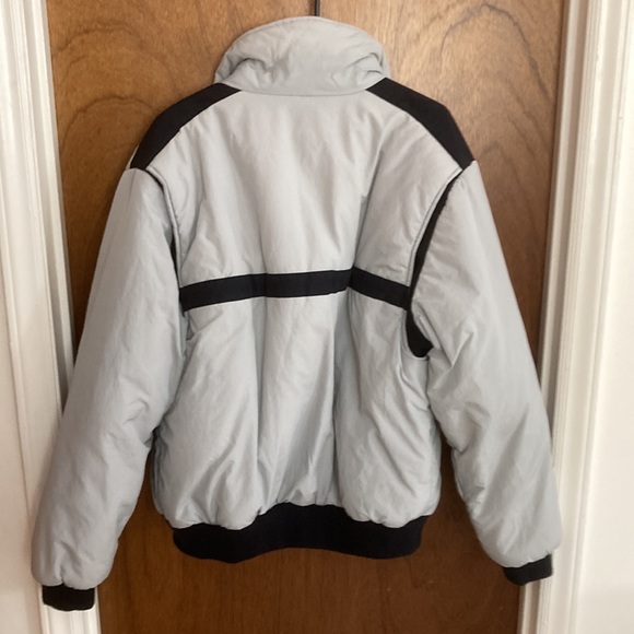 Olympian unisex size M Jacket; 26” long from collar; grey with black trim - Picture 6 of 8